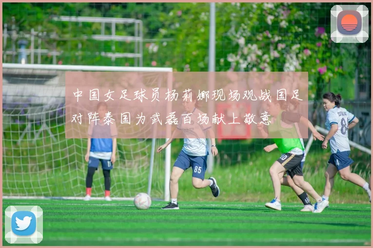 中国女足球员杨莉娜现场观战国足对阵泰国为武磊百场献上敬意